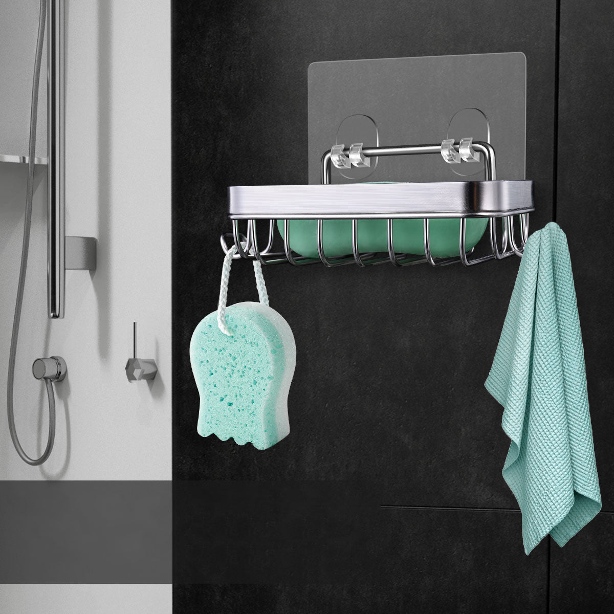 Wall Mounted Draining Shower Wall Soap Dish Holder for Bathroom Tile