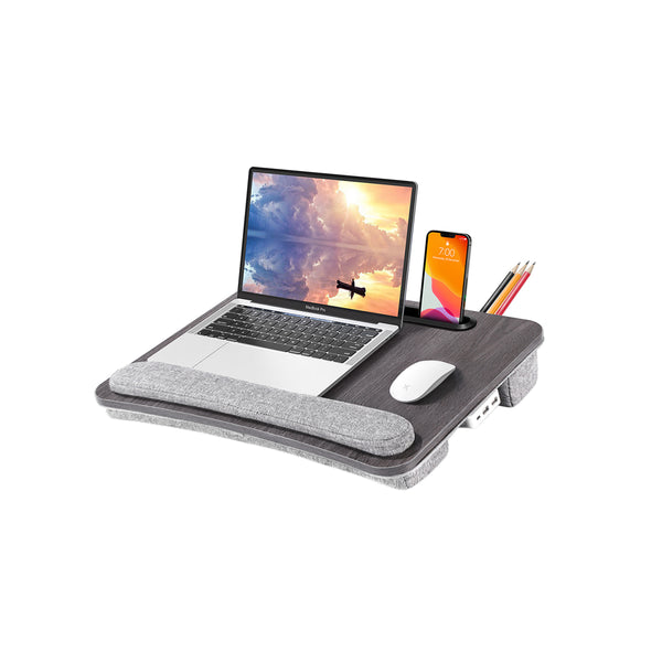 Computer lapdesk with Soft Pillow and Storage Bag for Home Office